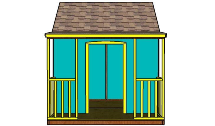 Outdoor Playhouse Plans - Front view