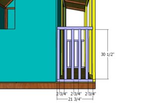 Outdoor Playhouse Railings Plans | HowToSpecialist - How to Build, Step ...