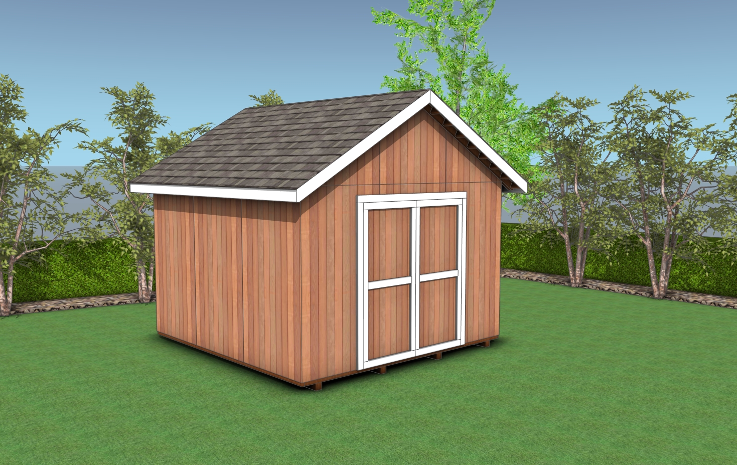 12x12 gable shed