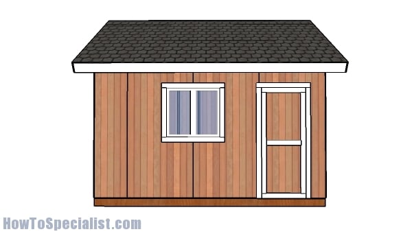 14x14 shed plans - side view