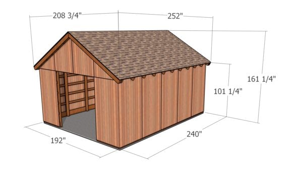 16×20 Pole Barn Plans – dimensions | HowToSpecialist - How to Build ...