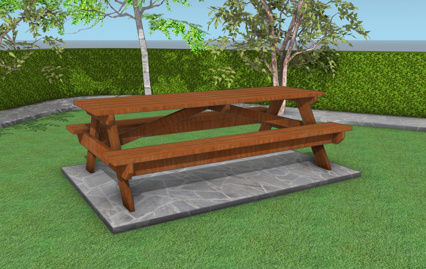 8 ft picnic table plans