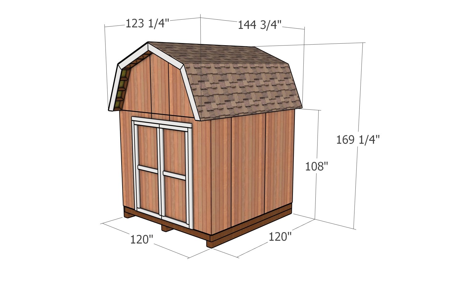 10x10 barn shed dimensions