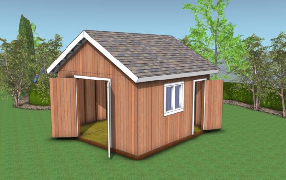 14x14 gable shed plans