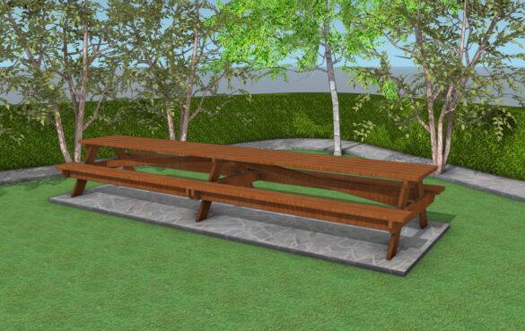 16 ft picnic table plans