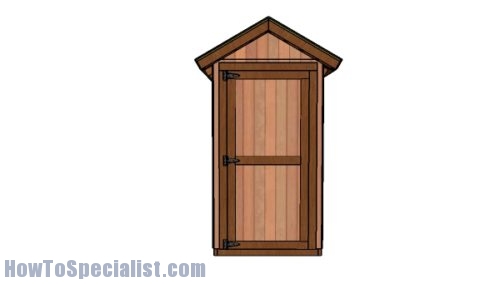 4x12 shed plans - front view