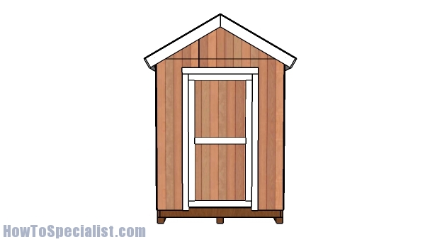 6x12 Shed Plans - Front view