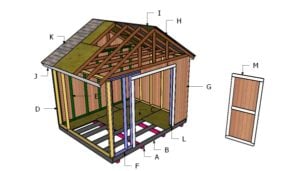 12x10 Gable Shed - Free DIY Plans | HowToSpecialist - How to Build ...