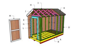 6x12 Gable Shed Roof Plans | HowToSpecialist - How to Build, Step by ...