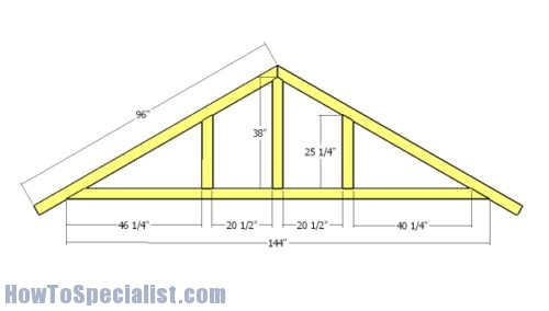 12x8 gable shed roof plans howtospecialist - how to