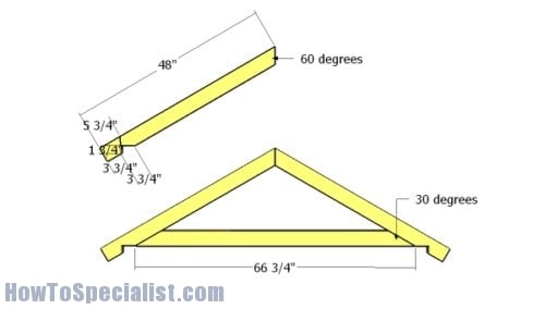 6x12 Gable Shed Roof Plans | HowToSpecialist - How to Build, Step by ...