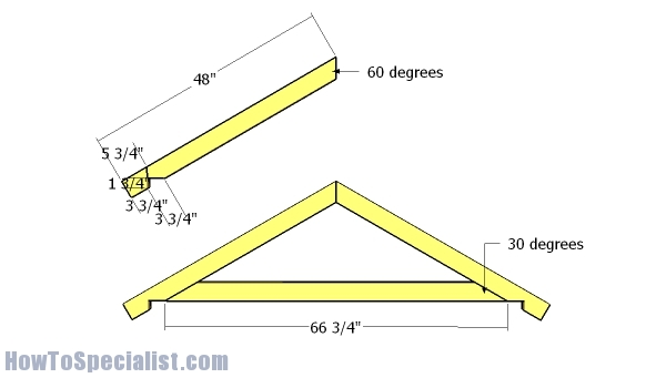 6x12 Gable Shed Roof Plans | HowToSpecialist - How to Build, Step by ...