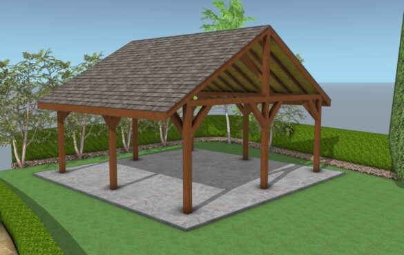 How to build a 20x20 gable pavilion