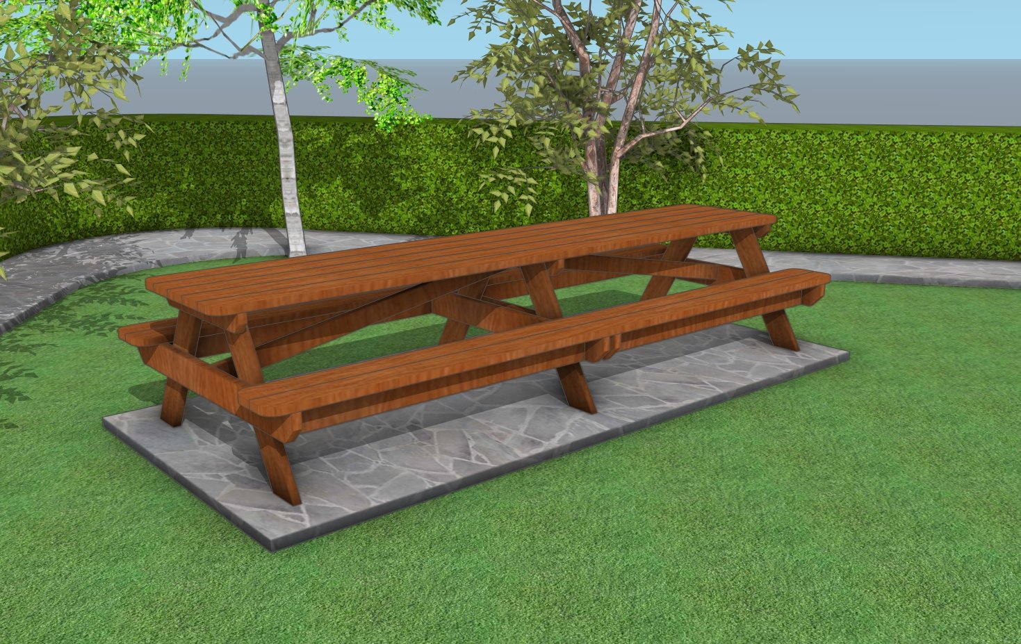 12 ft picnic table plans