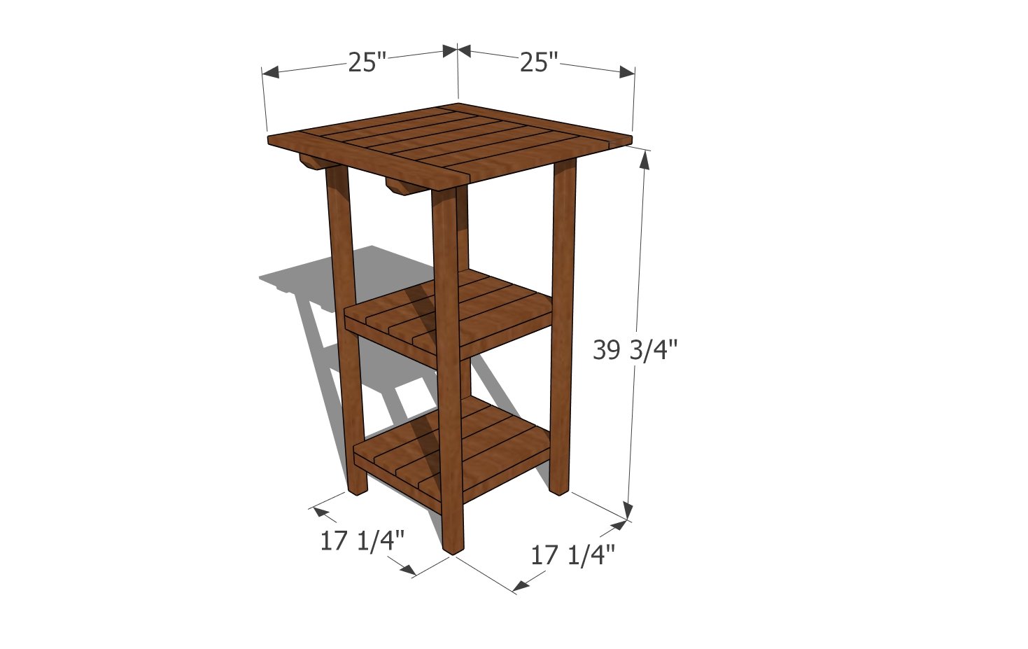 Bar Table Plans - dimensions