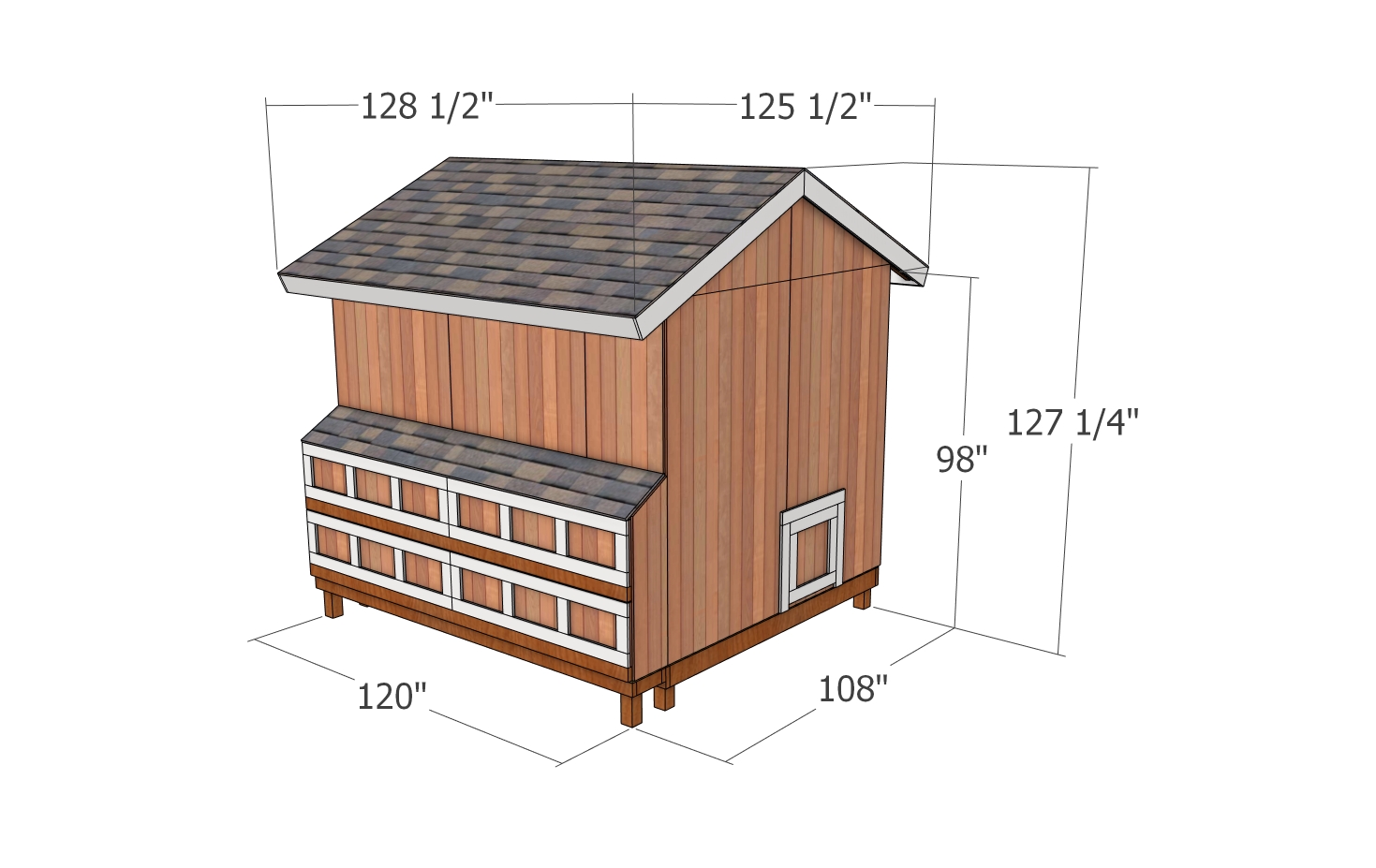 Large coop - dimensions