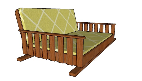 Swing Bed Plans Free Diy, Twin Bed Size Porch Swing Plans