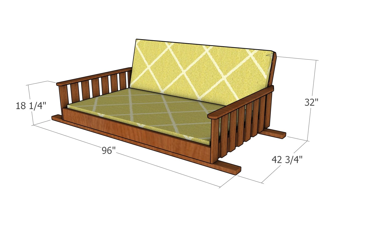 Swing Bed Plans - dimensions