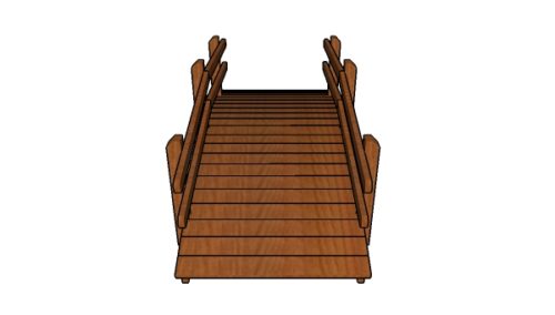 10' Arched Garden Bridge - Front view
