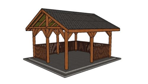 14x16 Pavilion Roof - Free DIY Plans | HowToSpecialist - How to Build ...