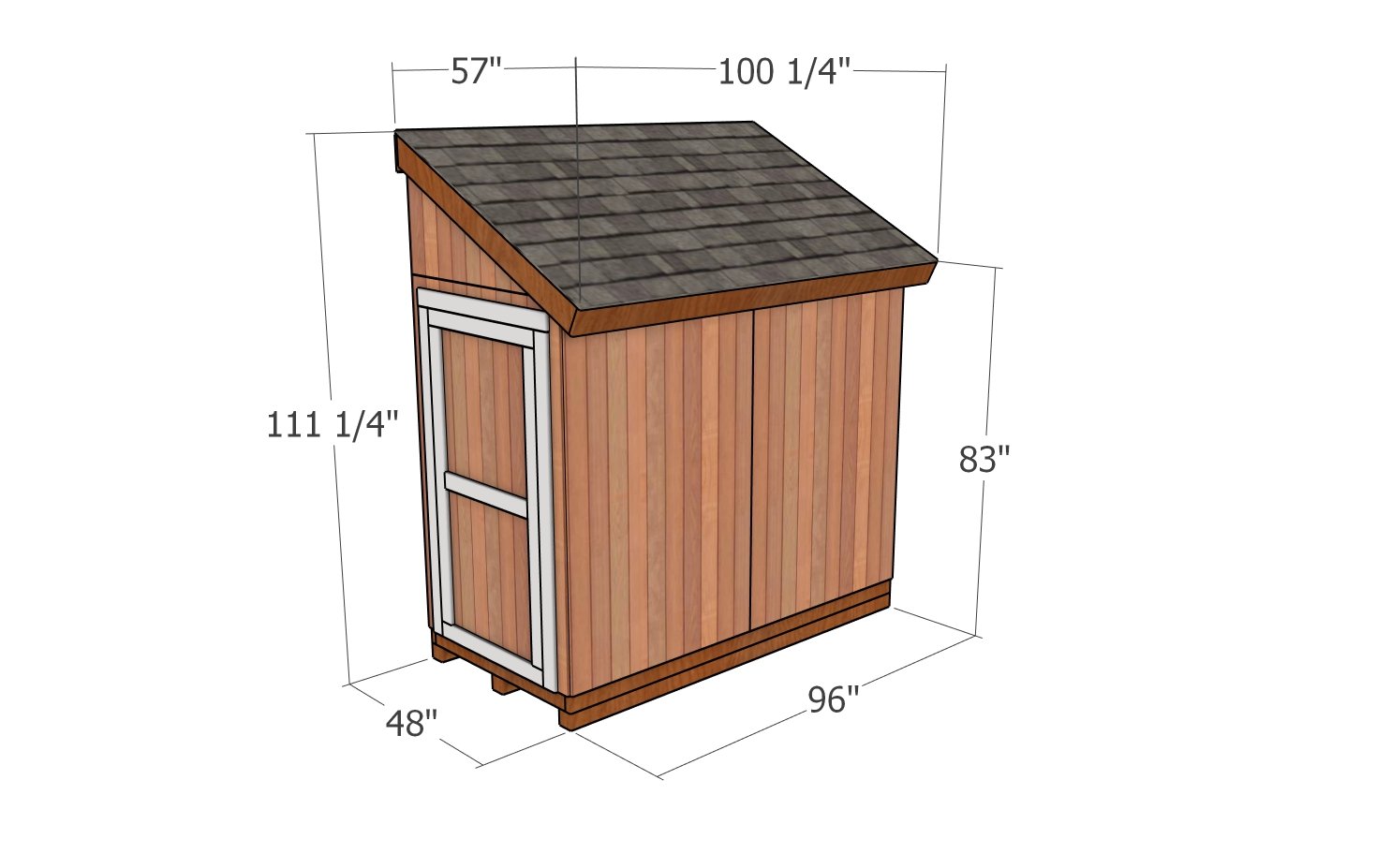 Bike shed - dimensions