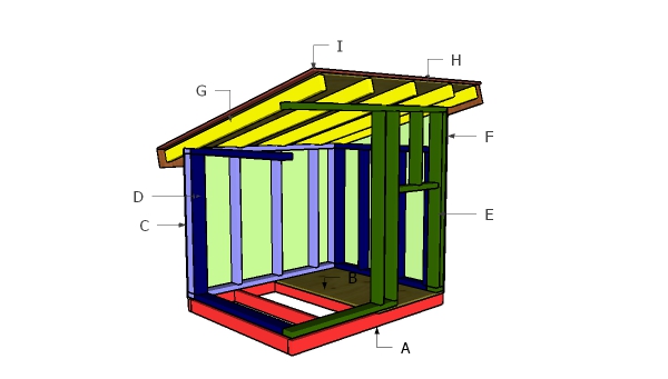 Flat roof dog house hot sale plans