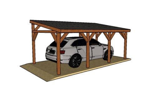 12x24 Do It Yourself Lean to Carport Plans