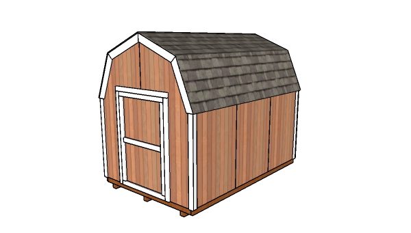 8x12 gambrel shed - free diy plans howtospecialist - how