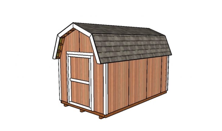 8x14 Gambrel Shed - Free DIY Plans | HowToSpecialist - How to Build ...