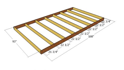 8x14 Gable Shed - Free DIY Plans | HowToSpecialist - How to Build, Step ...