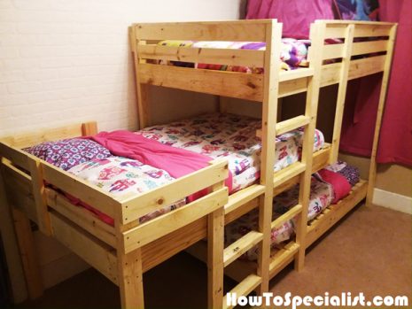 Diy Triple Bunk Beds Howtospecialist, How Much Does It Cost To Build A Triple Bunk Bed