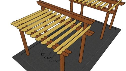Fitting the side pergola rafters