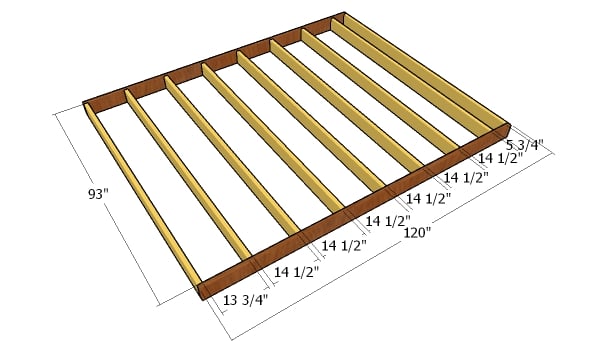 Floor frame | HowToSpecialist - How to Build, Step by Step DIY Plans