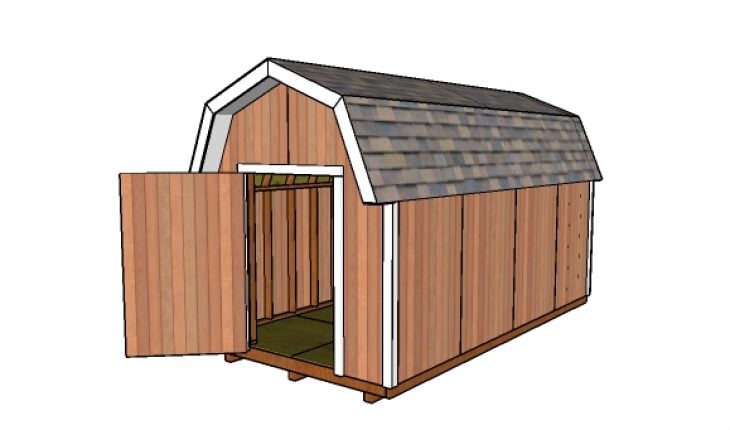 How to build a 8x16 gambrel shed