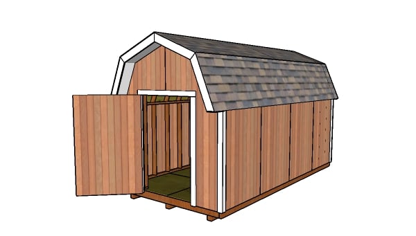 How to build a 8x16 gambrel shed