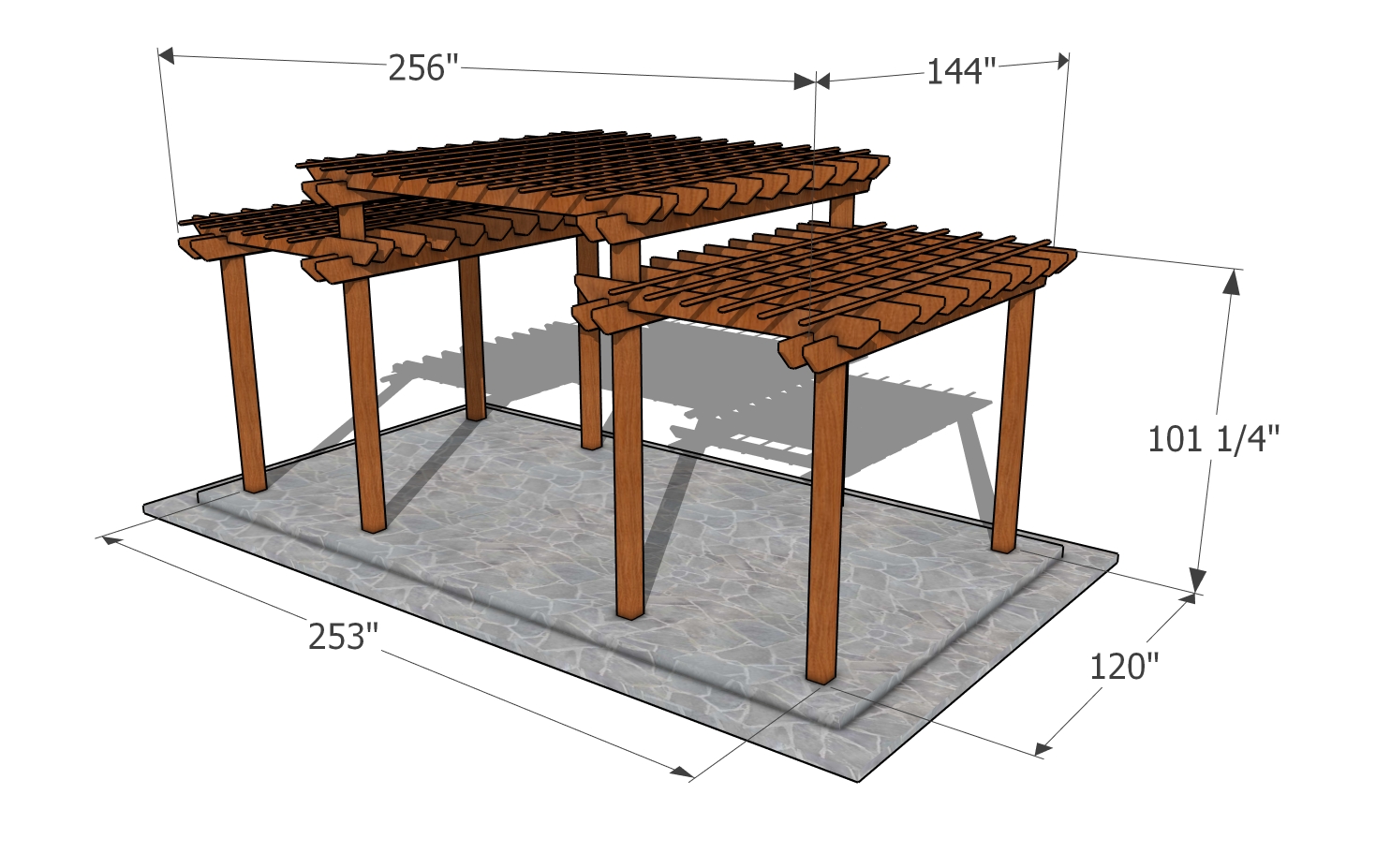 Tiered Pergola Plans - dimensions