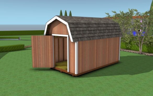 8x14 gambrel shed plans