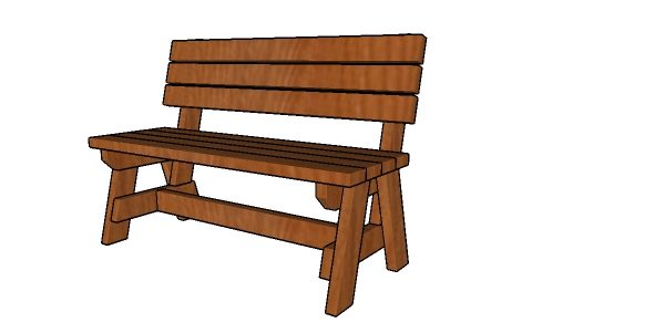 2x4 Bench With Back Plans, Outdoor Bench With Backrest Plans