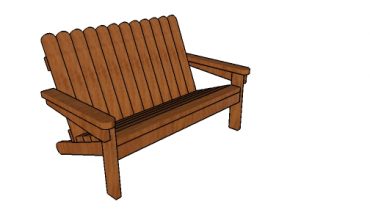 Adirondack Bench made from 2x4s Plans