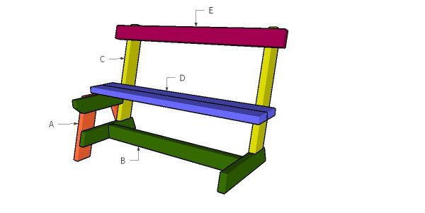 2x4 Bench With Back Plans, Outdoor Bench With Backrest Plans