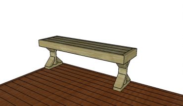 Deck bench made from 2x4s plans
