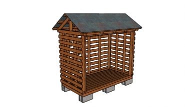 Firewood Shed made from 2x4s Plans
