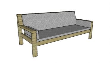 Outdoor Sofa made from 2x4s Plans