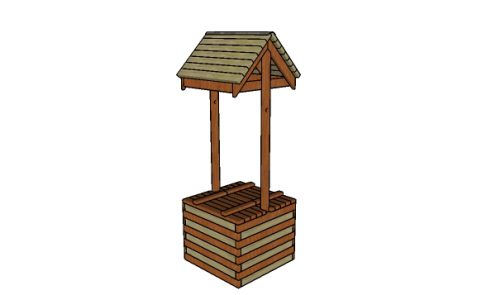 Wishing well made from 2x4s