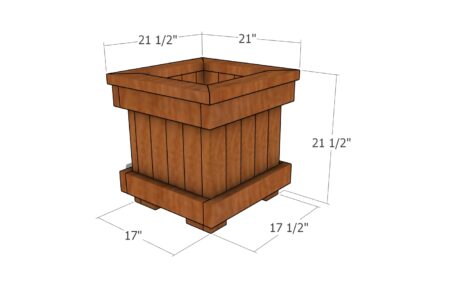 2x4 planter box plans - dimensions