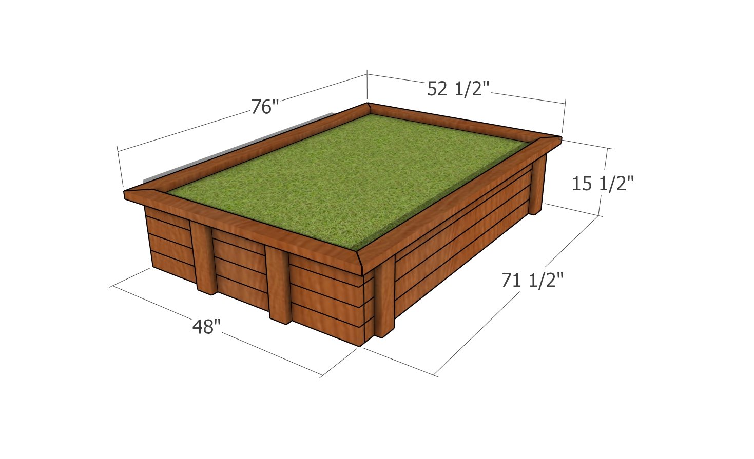 Raised Garden Bed - dimensions