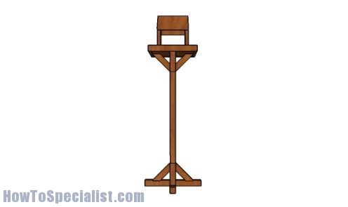 Bird Table Plans - Side view