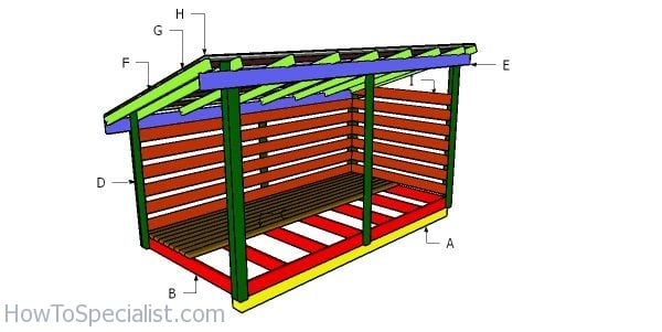 6x12 firewood shed plans howtospecialist - how to build