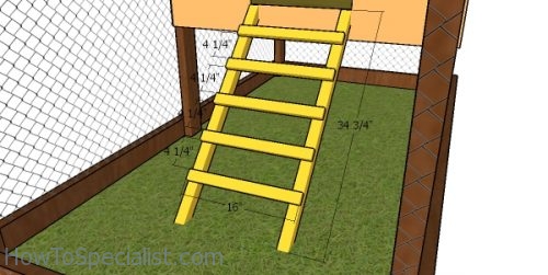 Building the ladder for the chicken tractor