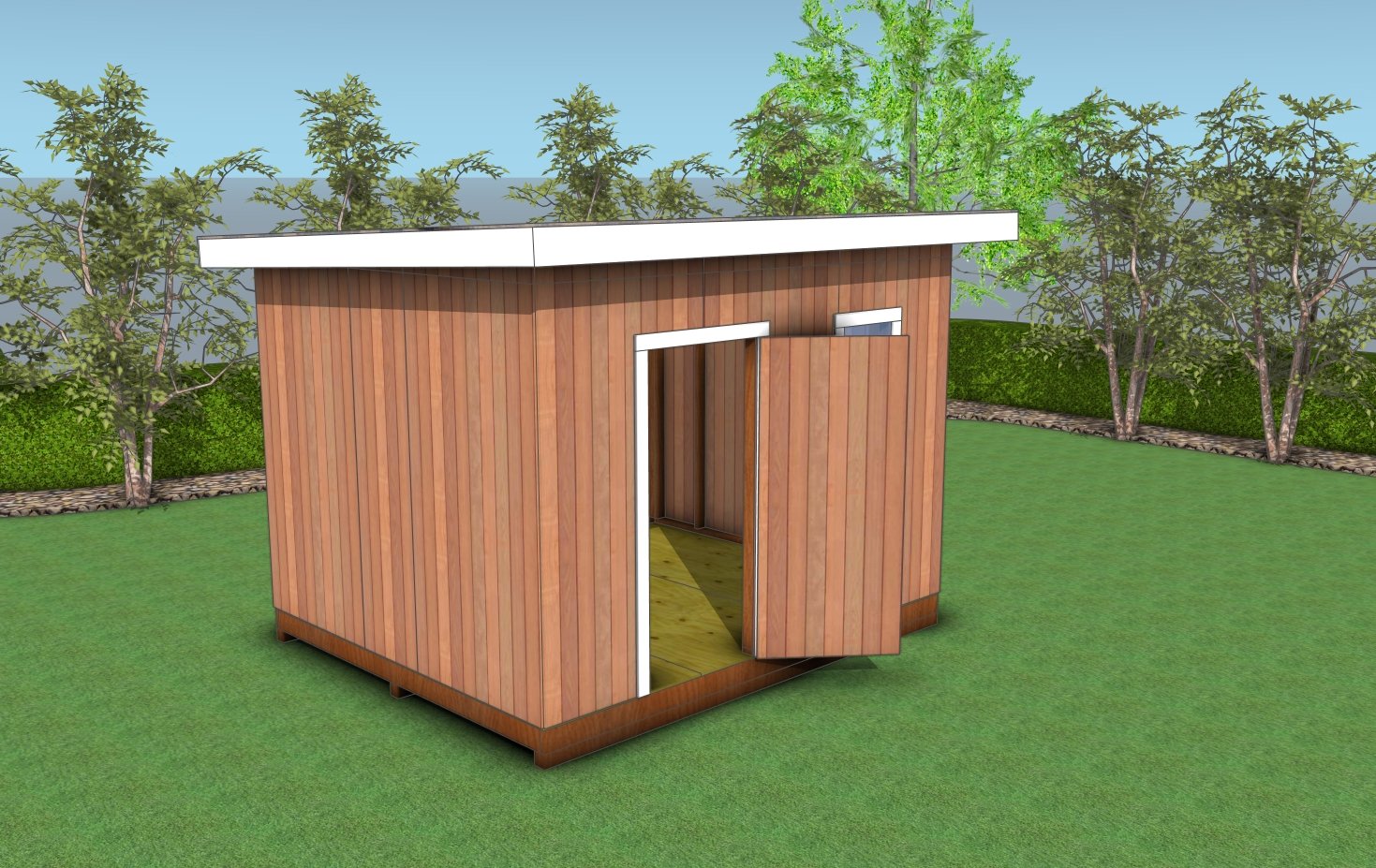 10x12 flat roof shed